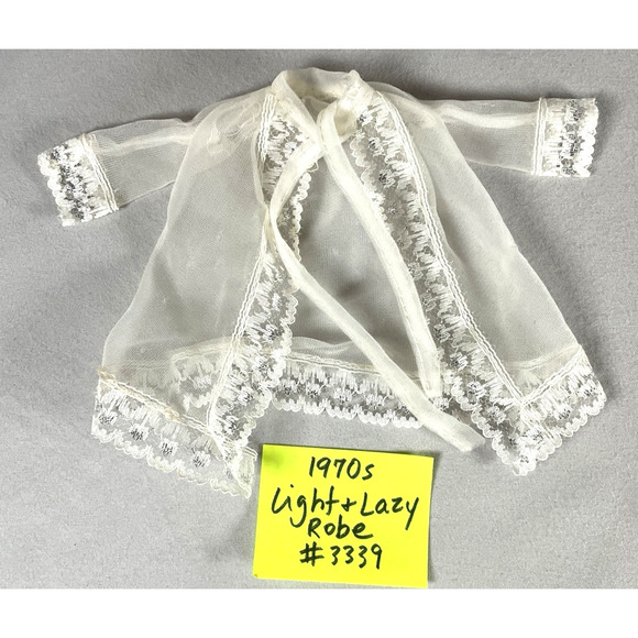 Barbie Fashion Doll Vtg Clothes Nightgown Pajamas PJs Robe Negligee Lot of 7 pcs - Picture 8 of 11